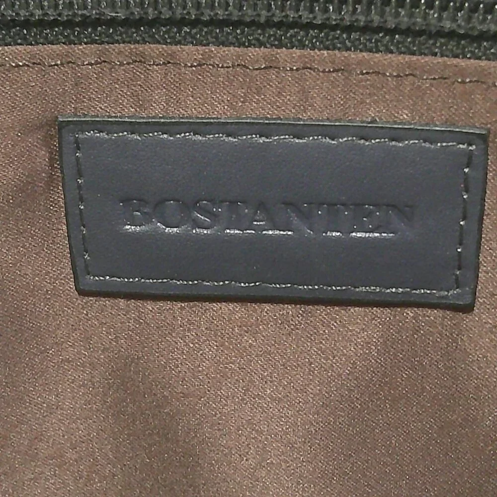 BOSTANTEN Briefcase Leather Laptop Bag Lawyer Business Vintage True Navy Slim